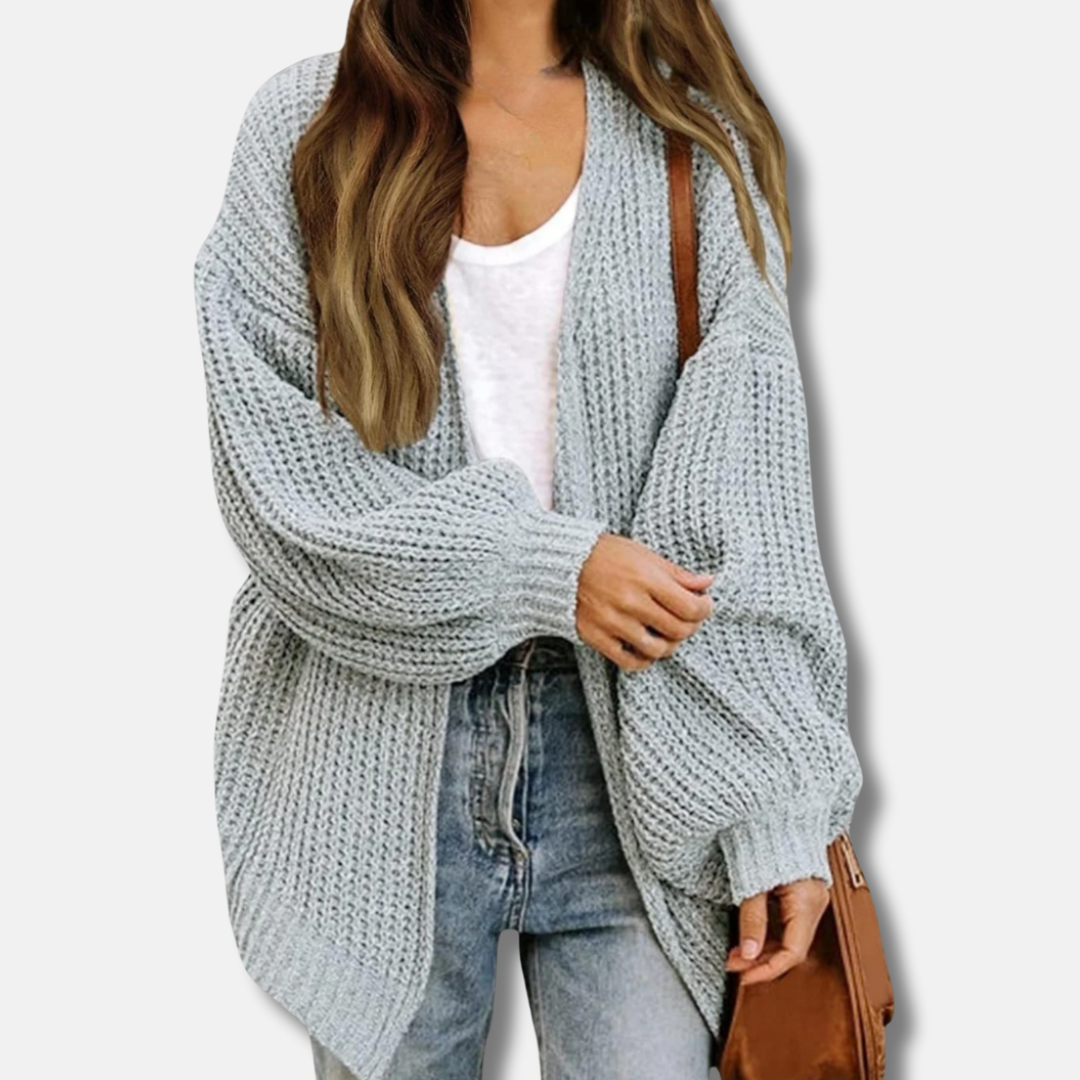 Cozy Oversized Open Front Wool Cardigan Sweater