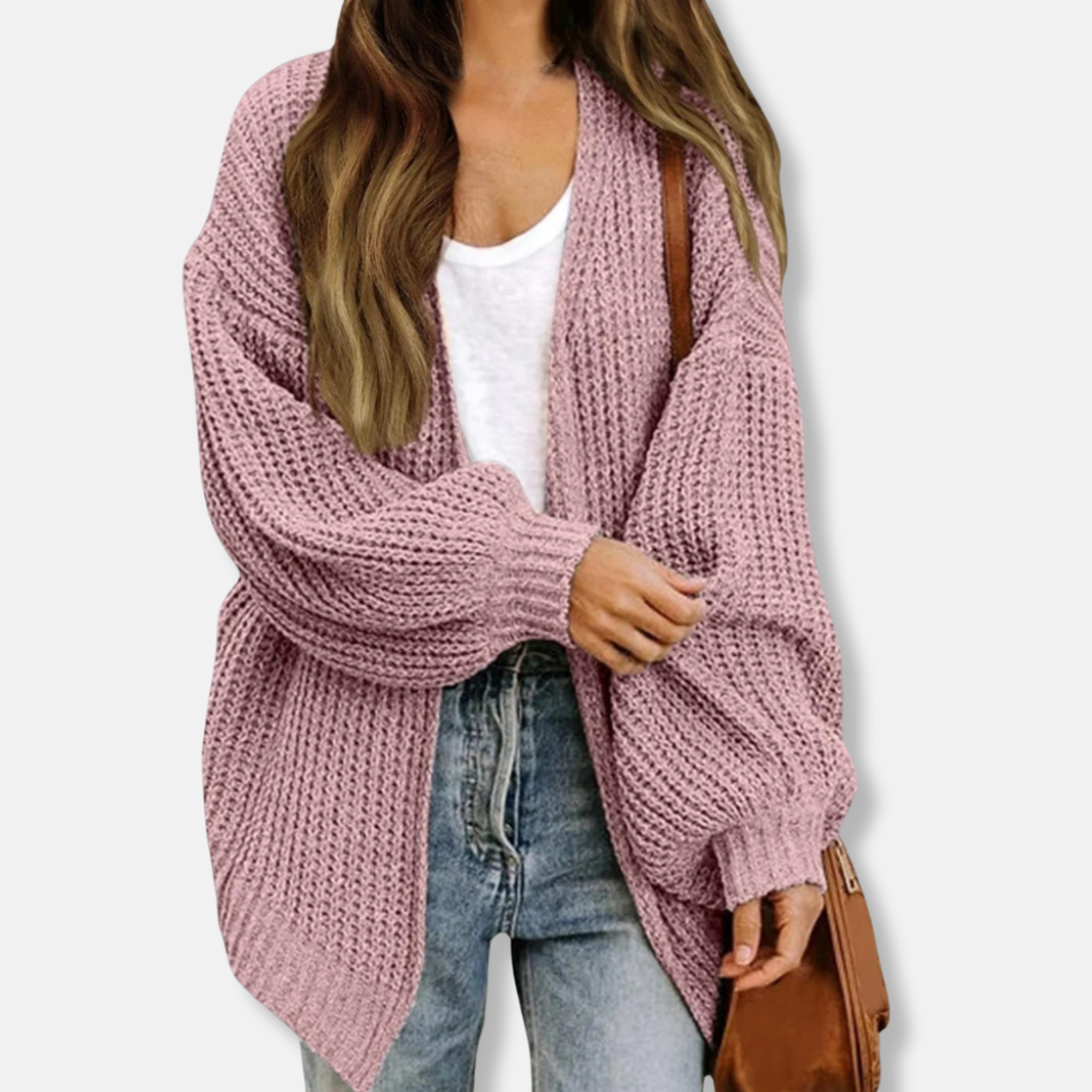 Cozy Oversized Open Front Wool Cardigan Sweater
