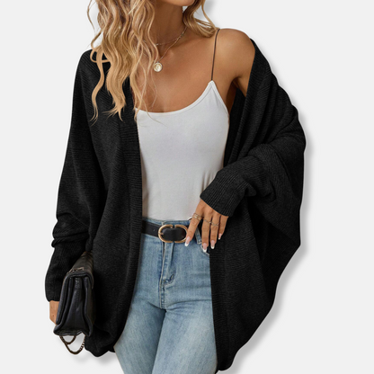 Cozy Open Front Knit Cardigan for Women
