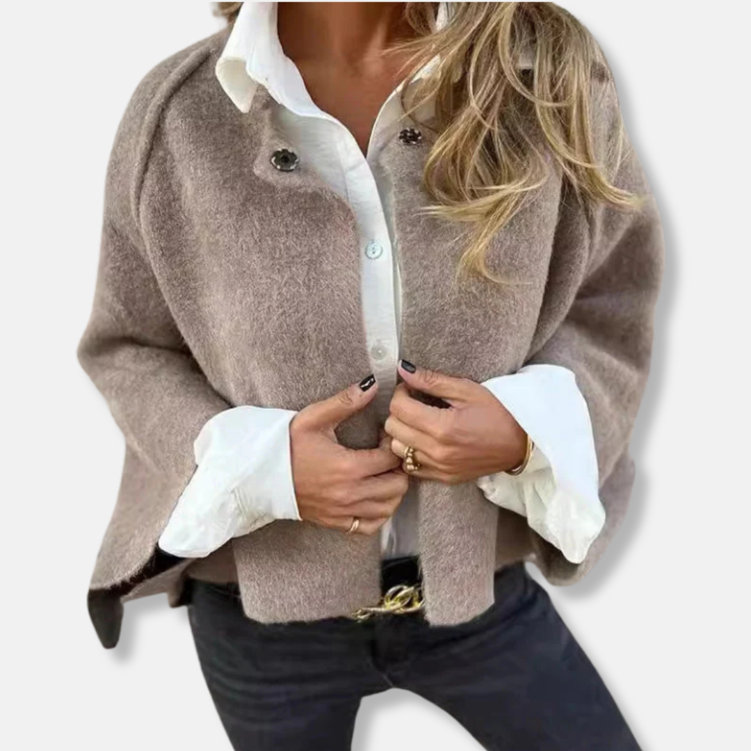 Cozy Long Sleeve Open Front Cardigan Sweater - OutfitLondon