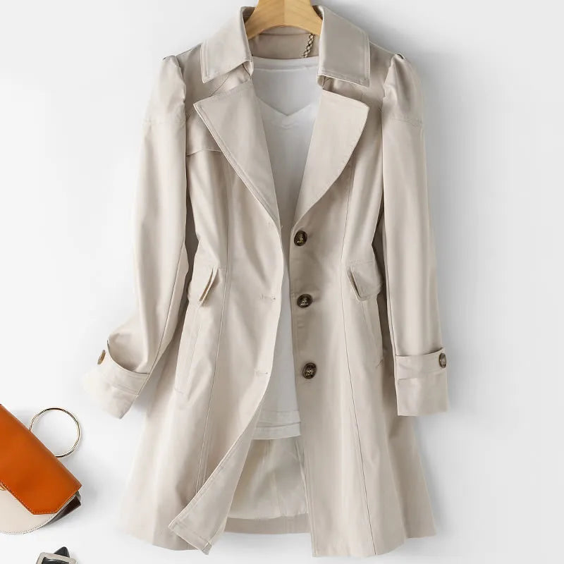 Classic Women's Waterfall Trench Coat