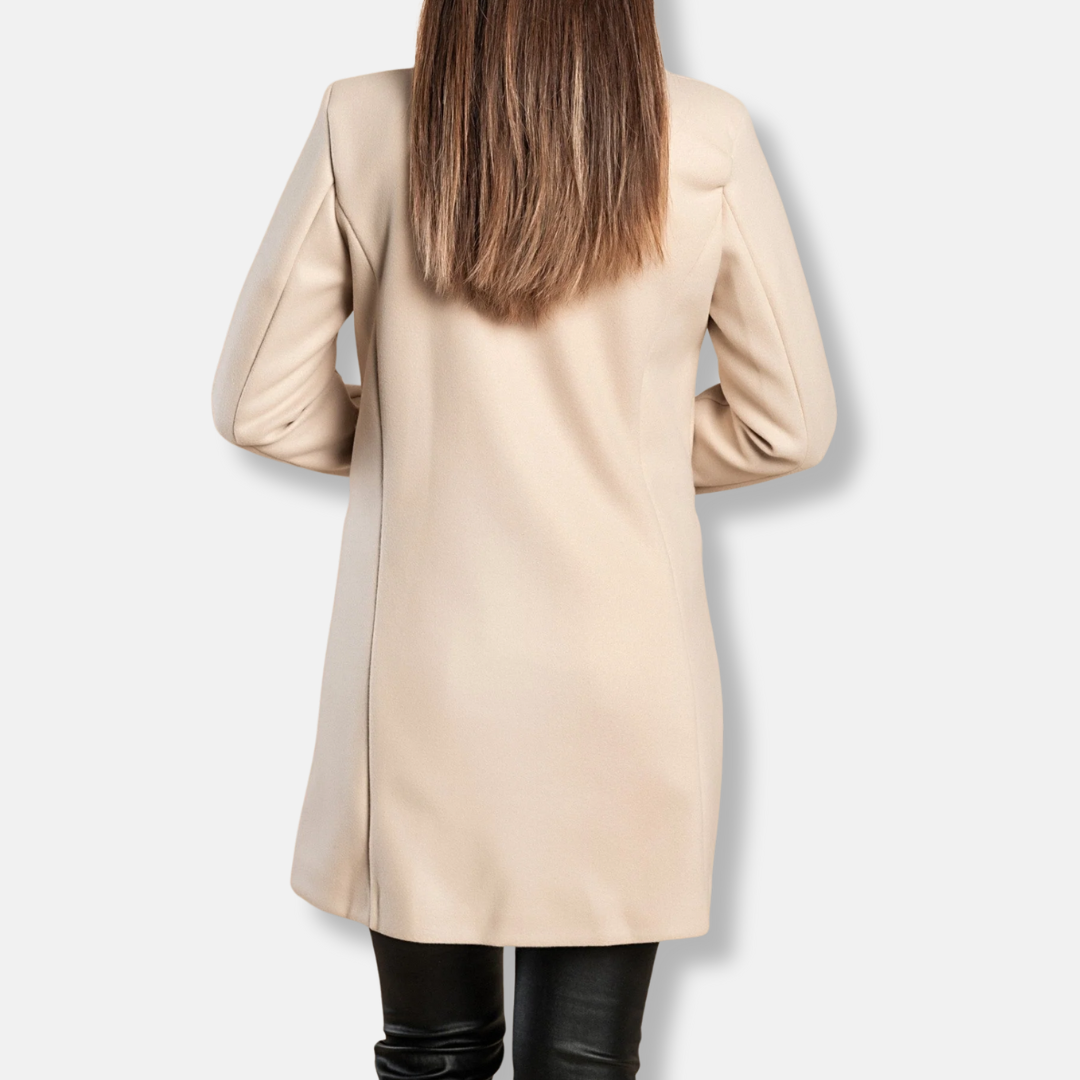 Classic Feminine Wool Blend Winter Coat
