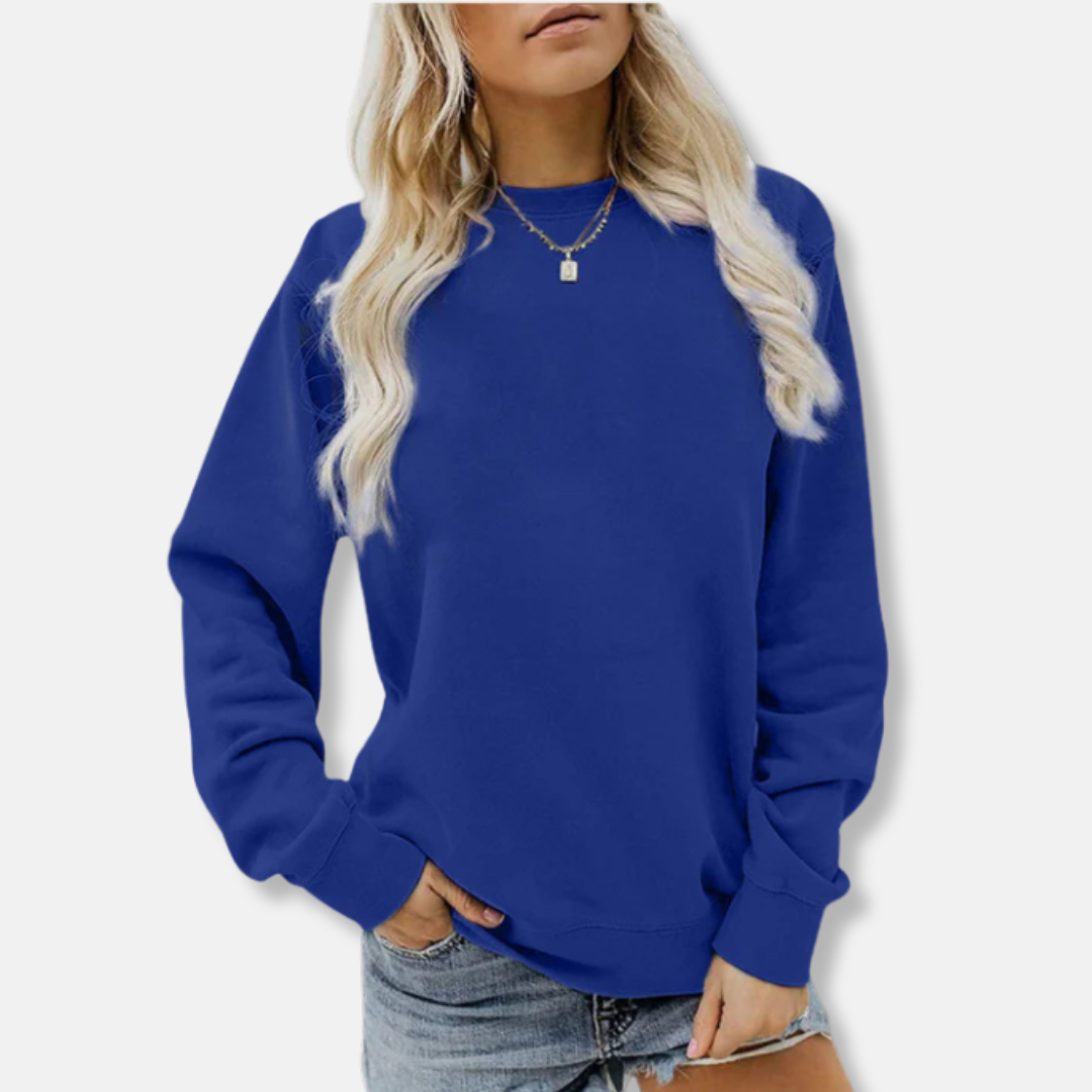 Comfortable Women's Crew Neck Cotton Sweatshirt