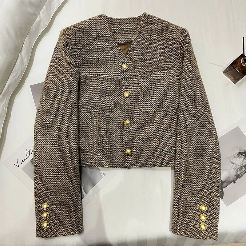 Fitted Ladies Jacket with Gold Buttons