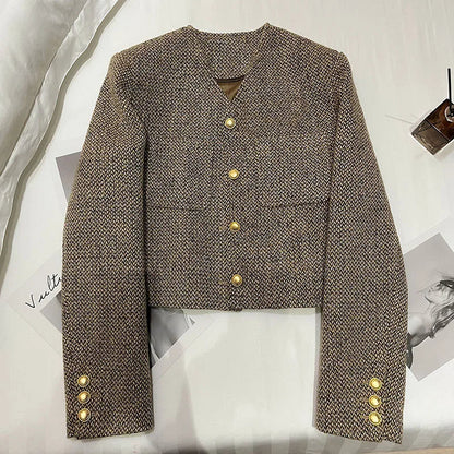 Fitted Ladies Jacket with Gold Buttons