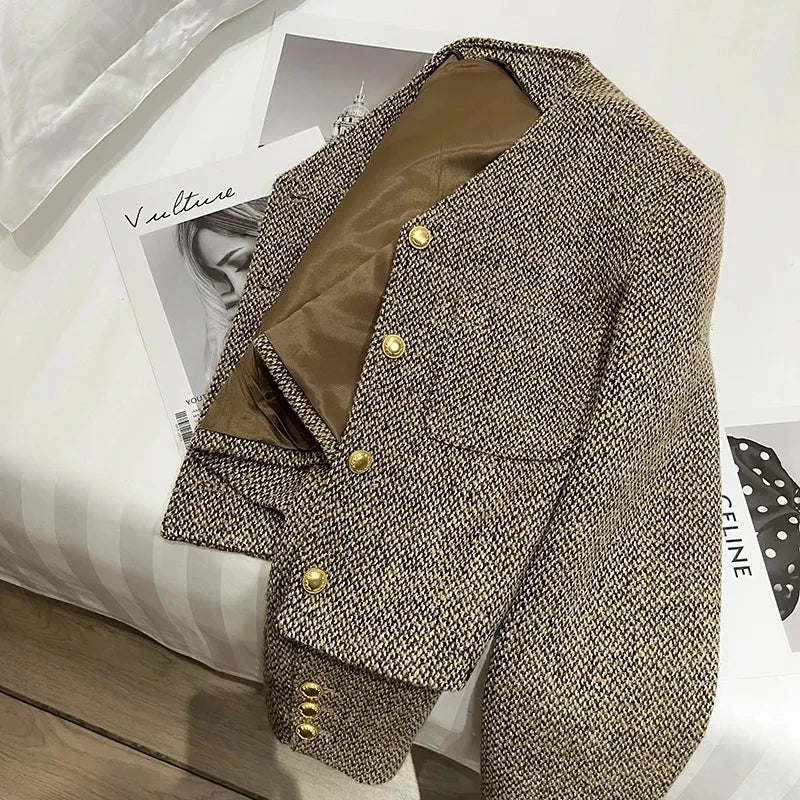 Fitted Ladies Jacket with Gold Buttons