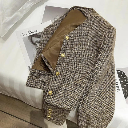 Fitted Ladies Jacket with Gold Buttons