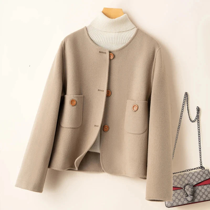 Casual Wool Blend Short Jacket