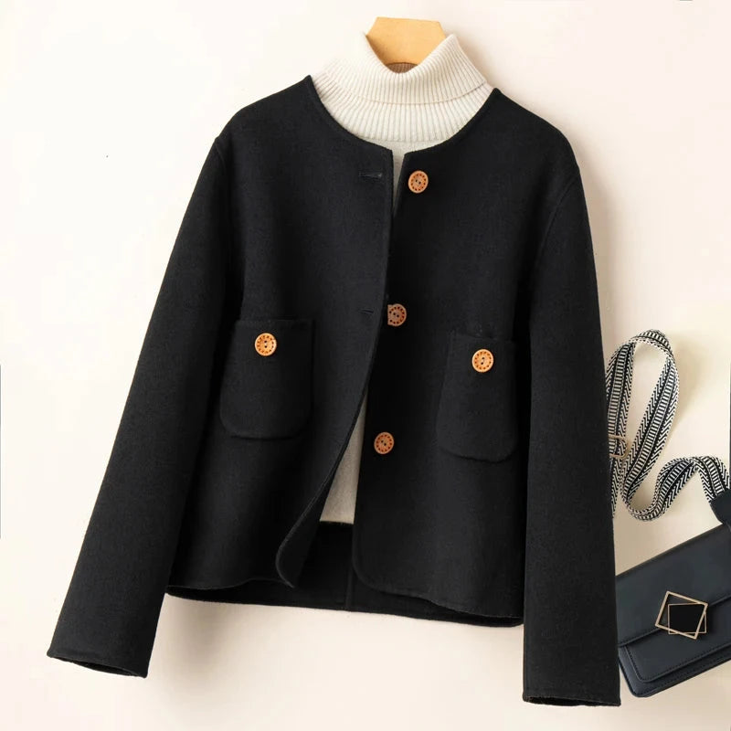 Casual Wool Blend Short Jacket