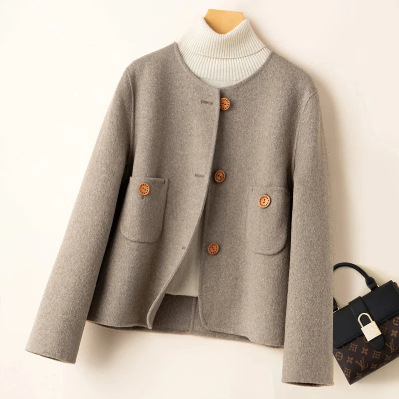 Casual Wool Blend Short Jacket