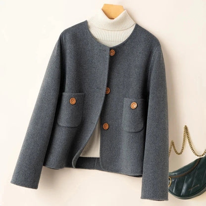 Casual Wool Blend Short Jacket