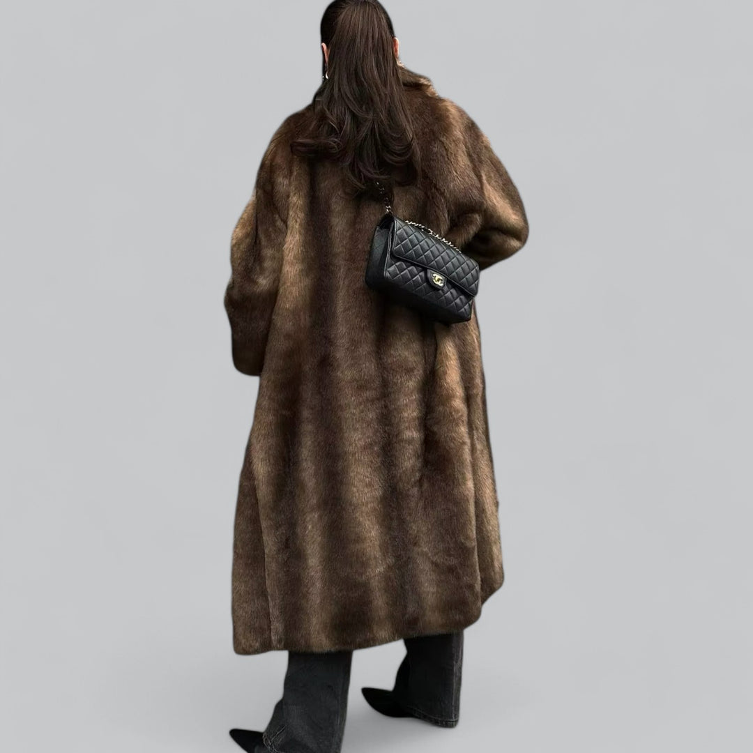 Soft Black Faux Fur Winter Coat