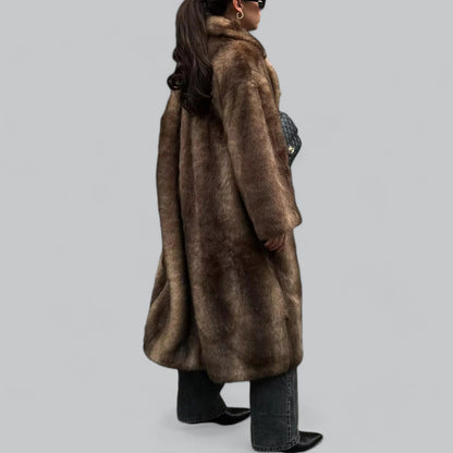 Soft Black Faux Fur Winter Coat