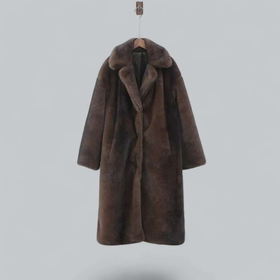 Soft Black Faux Fur Winter Coat