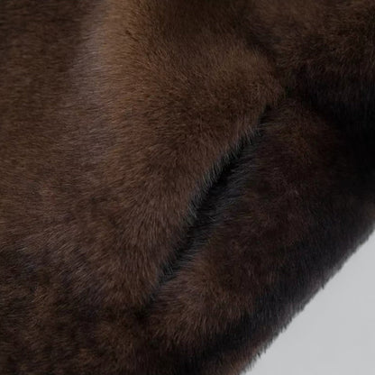 Soft Black Faux Fur Winter Coat