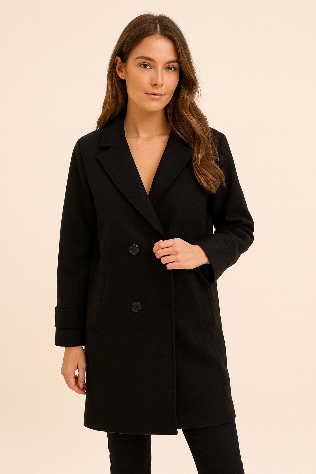 Classic Fit Long Trench Coat for Women