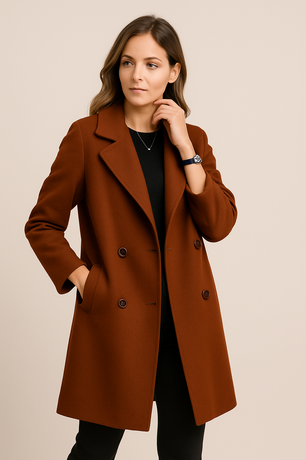 Classic Fit Long Trench Coat for Women - OutfitLondon