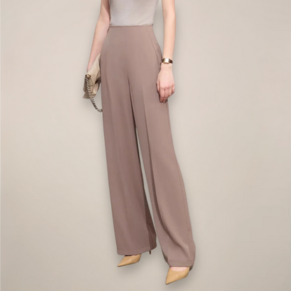 Classic High Waisted Loose Fit Trousers