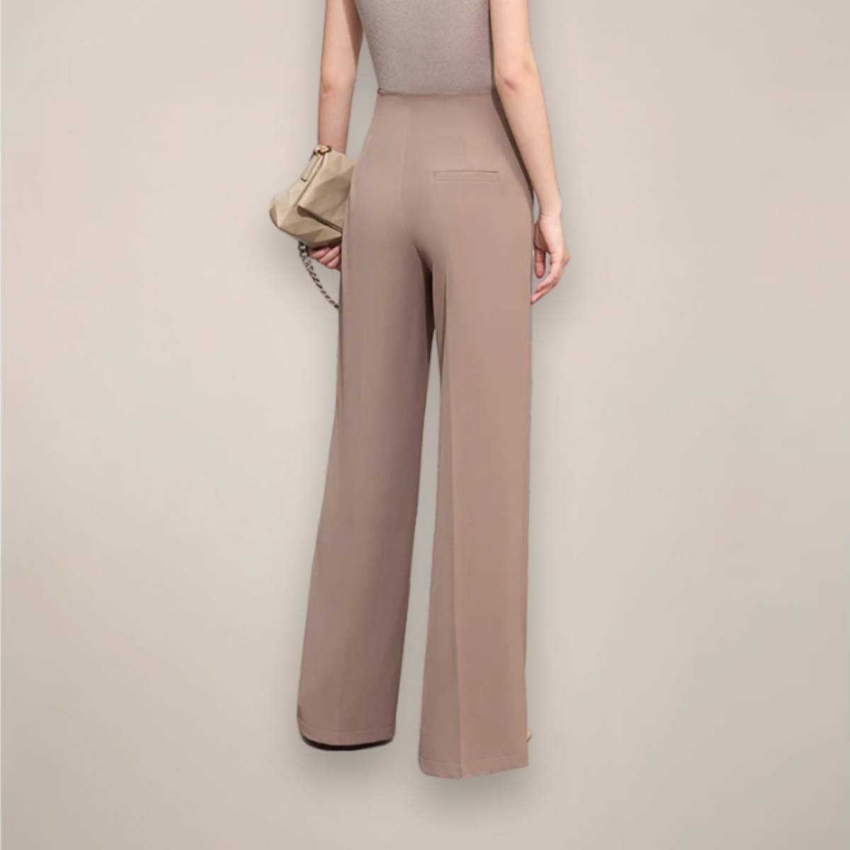 Classic High Waisted Loose Fit Trousers