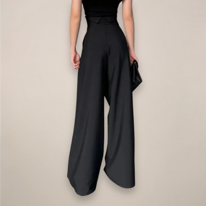 Classic Black High Waisted Wide Leg Pants