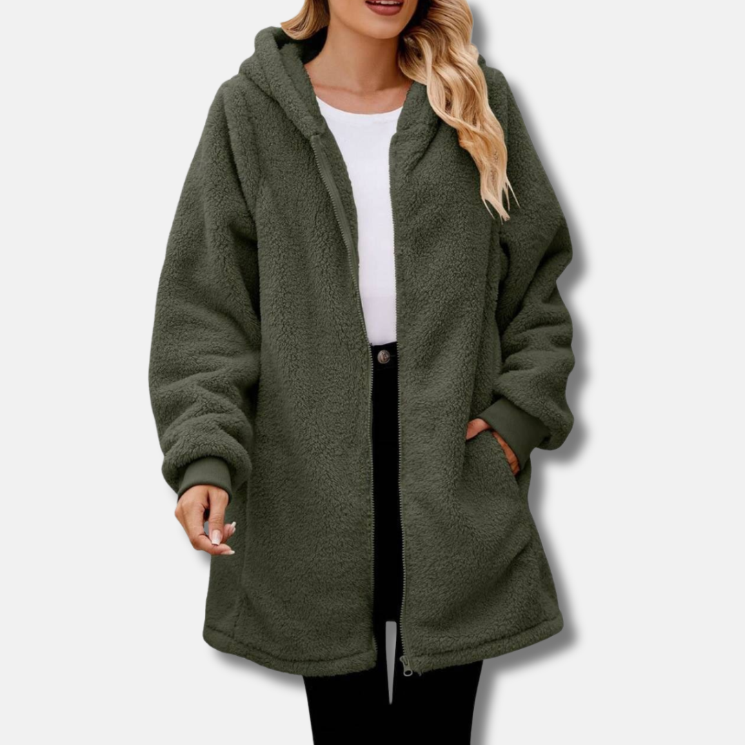 Cozy Oversized Women's Hoodie Jacket with Pockets