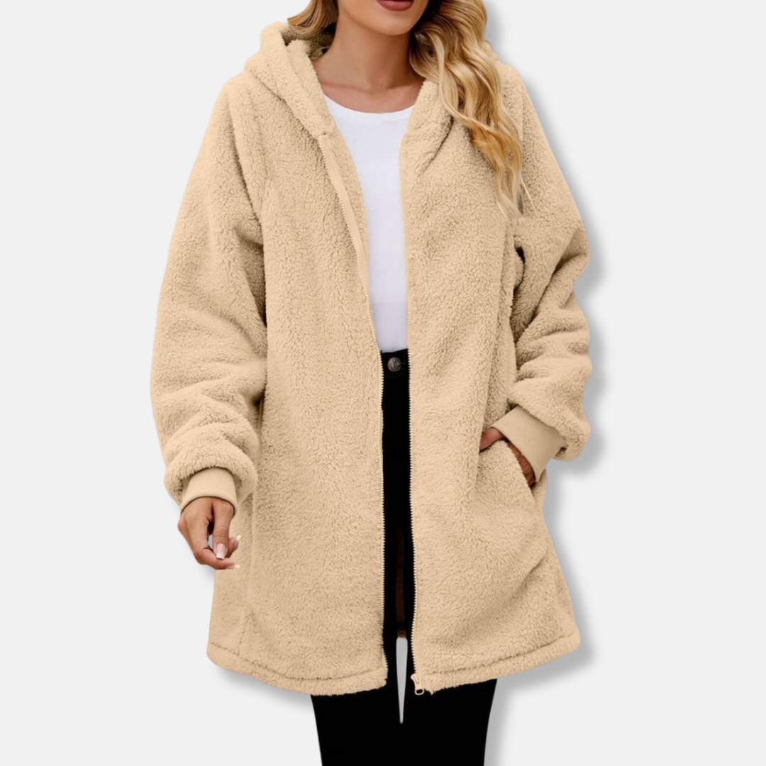Cozy Oversized Women's Hoodie Jacket with Pockets