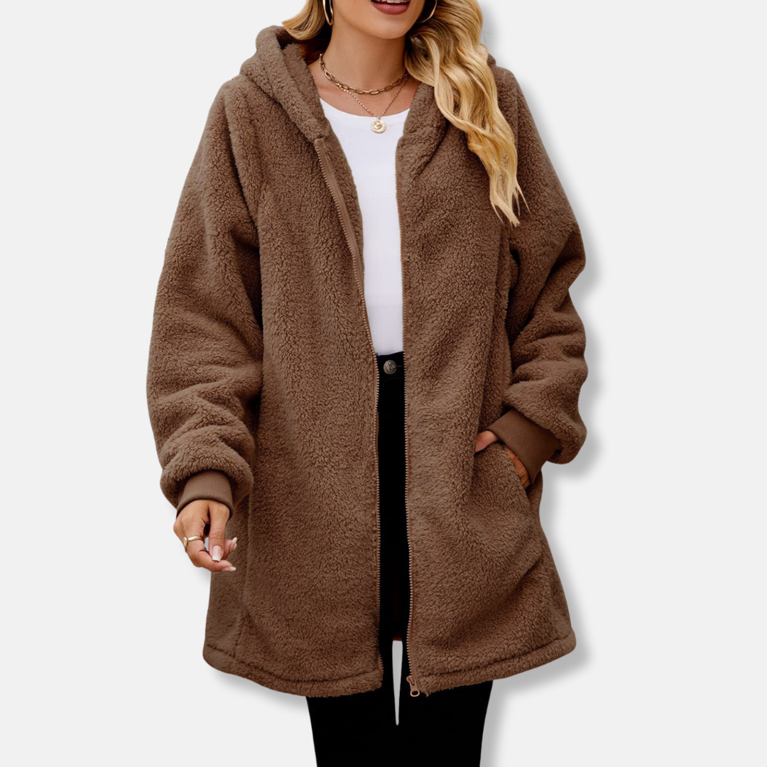 Cozy Oversized Women's Hoodie Jacket with Pockets
