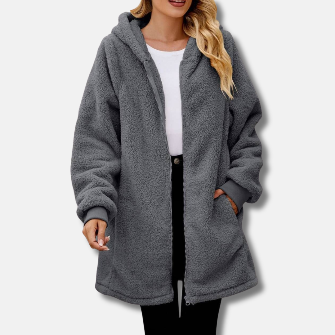 Cozy Oversized Women's Hoodie Jacket with Pockets