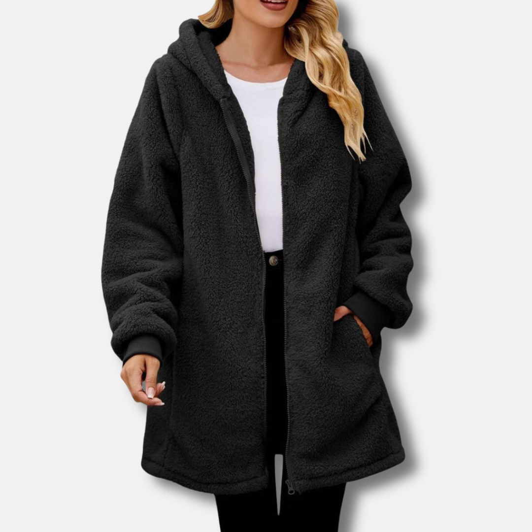 Cozy Oversized Women's Hoodie Jacket with Pockets - OutfitLondon