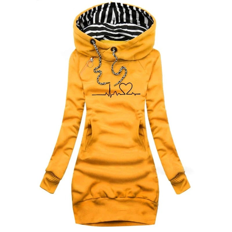 Casual Mini Hooded Dress for Women