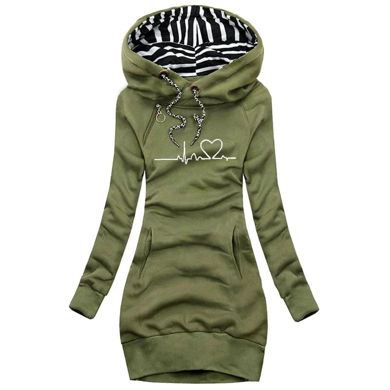 Casual Mini Hooded Dress for Women