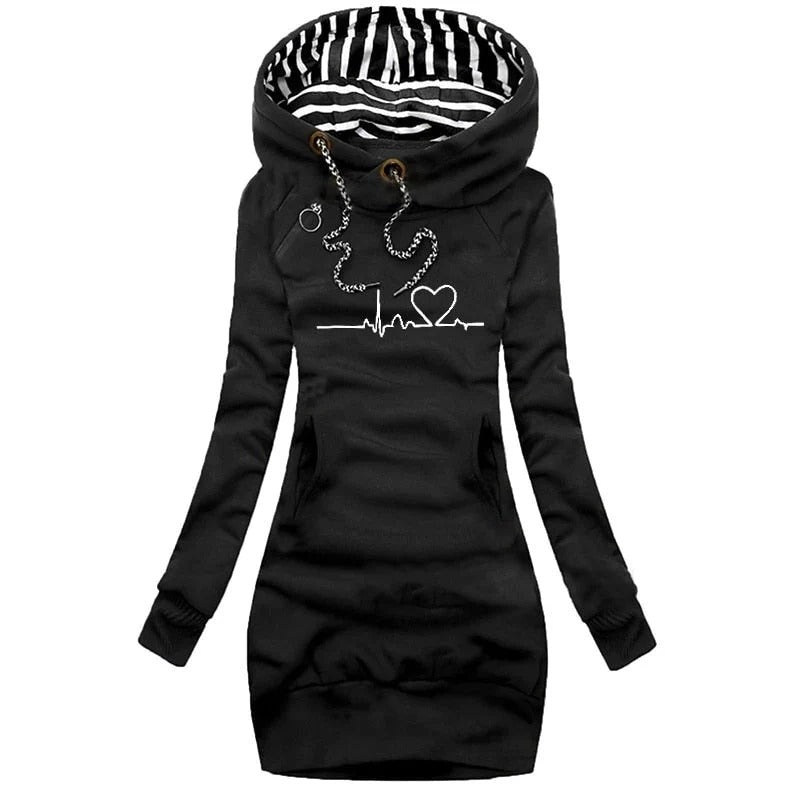 Casual Mini Hooded Dress for Women