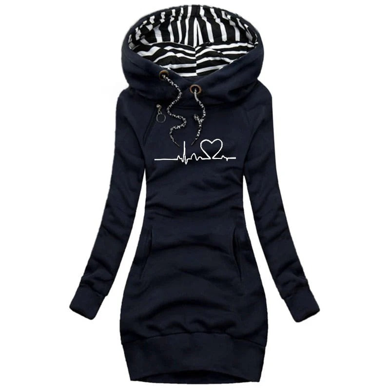Casual Mini Hooded Dress for Women - OutfitLondon