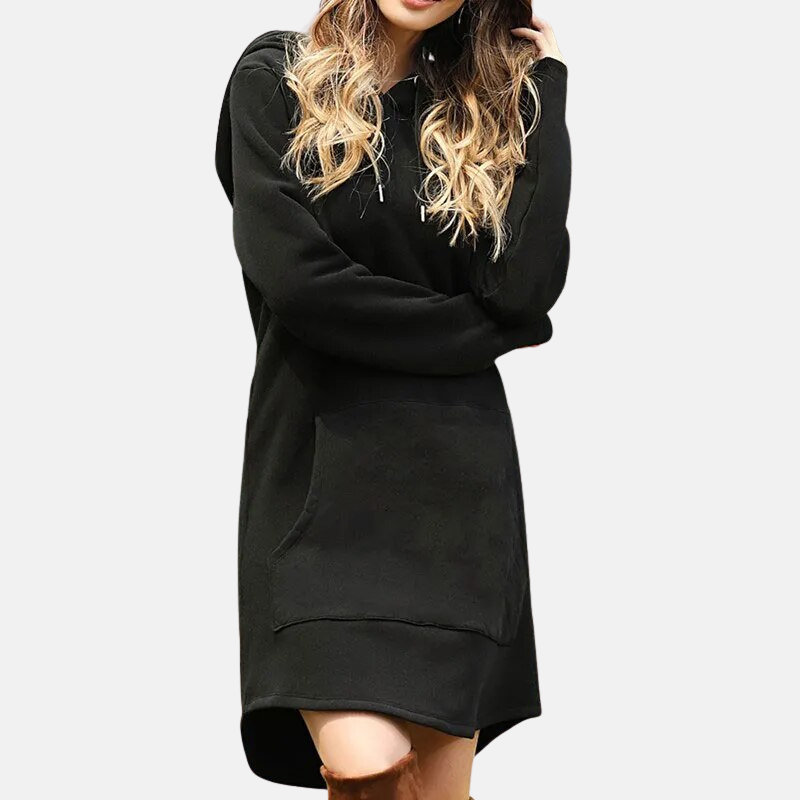 Casual Women's Hooded Cotton Dress