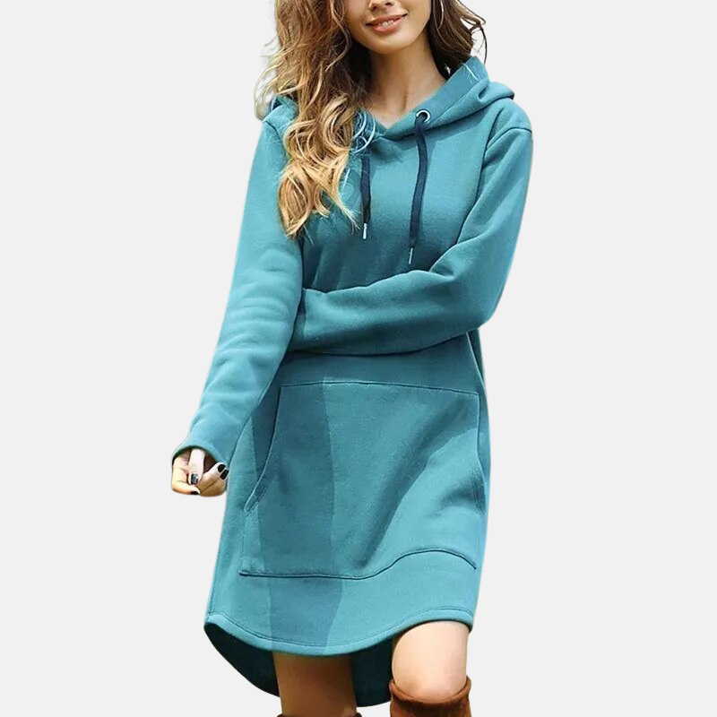 Casual Women's Hooded Cotton Dress