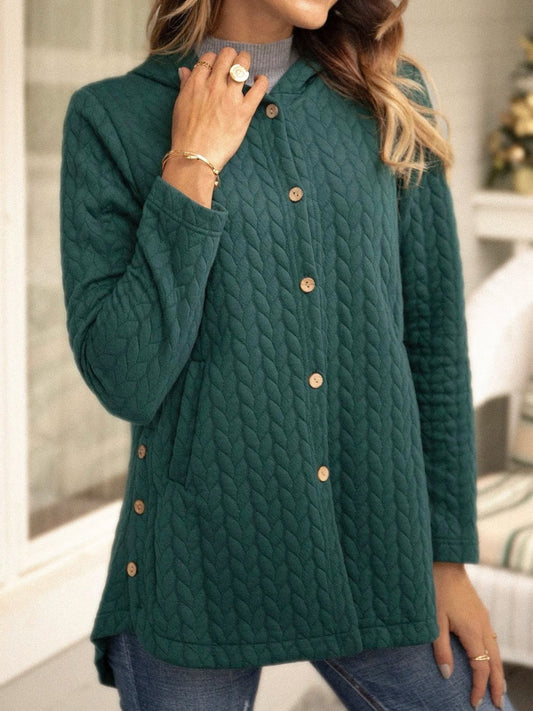 Cozy Quilted Hooded Sweatshirt for Women - OutfitLondon