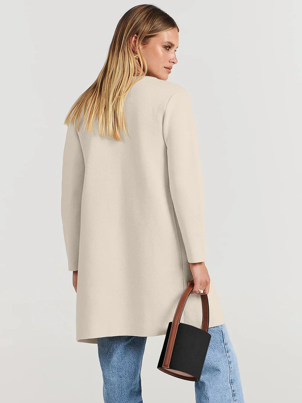 Classic Mid-Length Women's Wool Coat