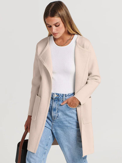 Classic Mid-Length Women's Wool Coat