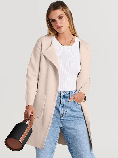 Classic Mid-Length Women's Wool Coat