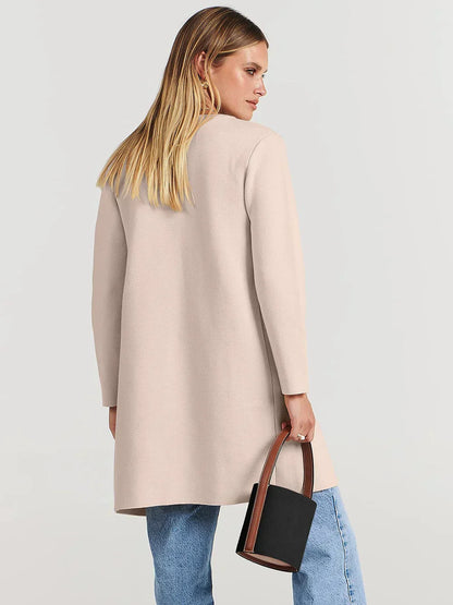 Classic Mid-Length Women's Wool Coat