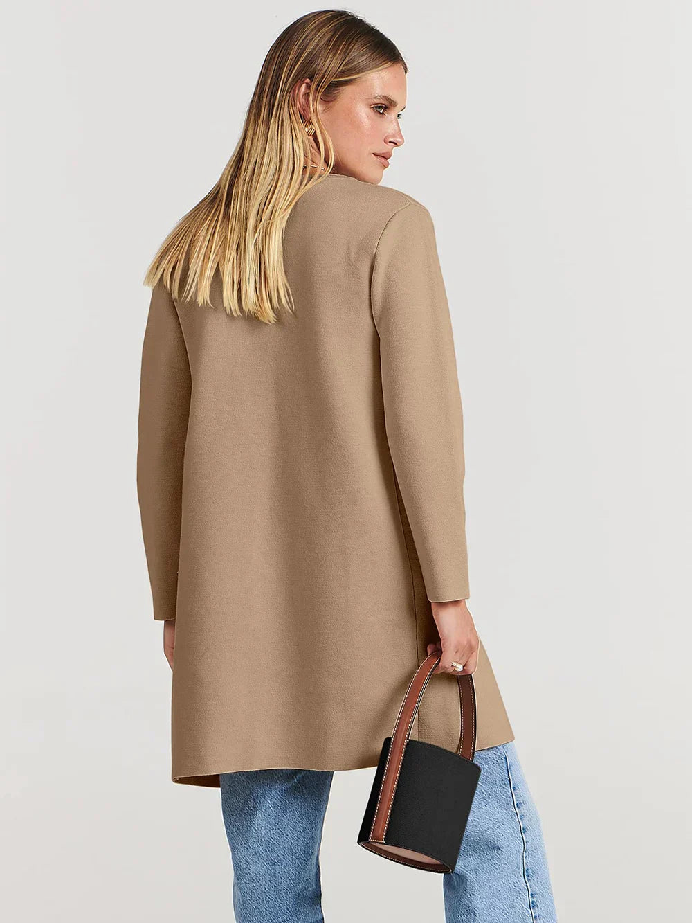 Classic Mid-Length Women's Wool Coat