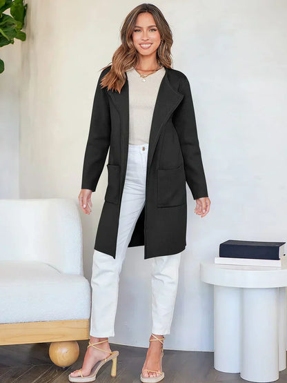 Classic Mid-Length Women's Wool Coat
