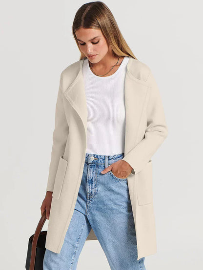 Classic Mid-Length Women's Wool Coat