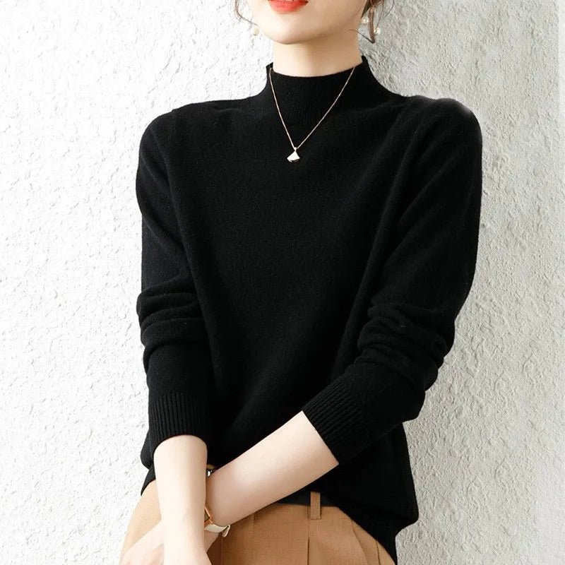 Women's Fine Gauge Crew Neck Sweater