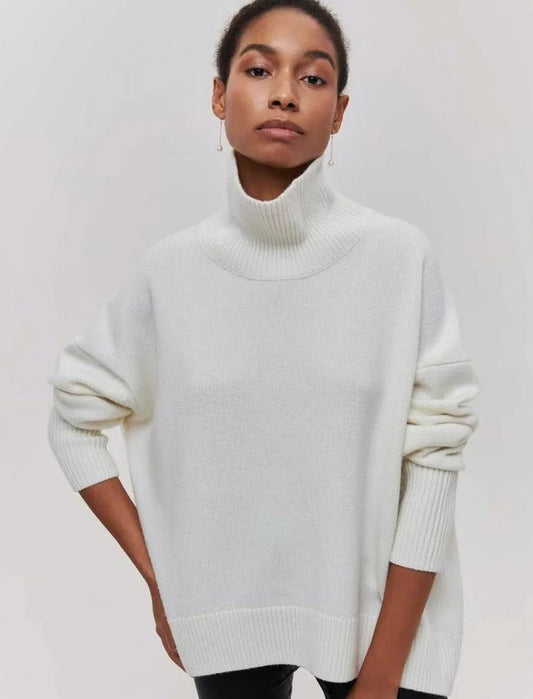 Cozy Oversized Wool Sweater for Women - OutfitLondon