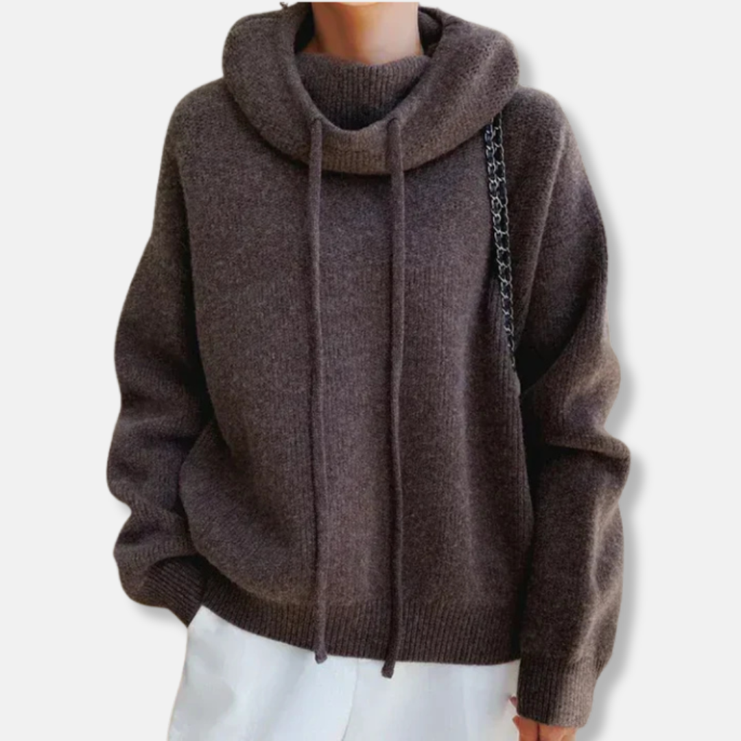 Cozy Oversized Crew Neck Sweater for Women - OutfitLondon