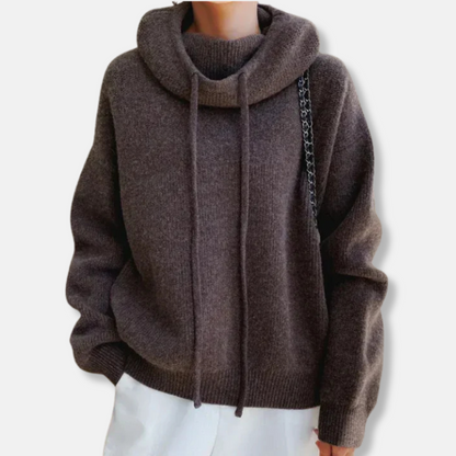 Cozy Oversized Crew Neck Sweater for Women - OutfitLondon