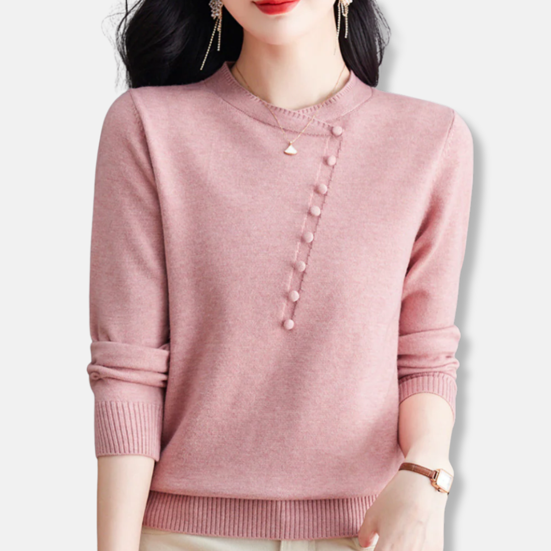 Casual Loose Fit Women's Knit Blouse