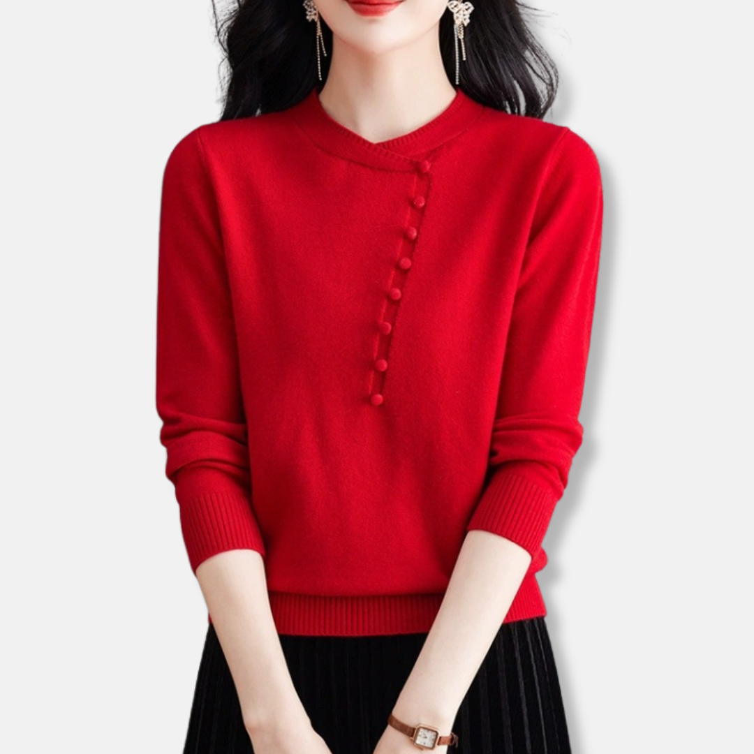 Casual Loose Fit Women's Knit Blouse