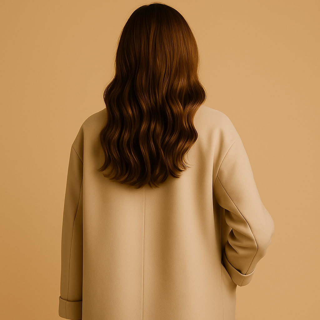 Ladies Oversized Wool Coat with Soft Insulated Lining